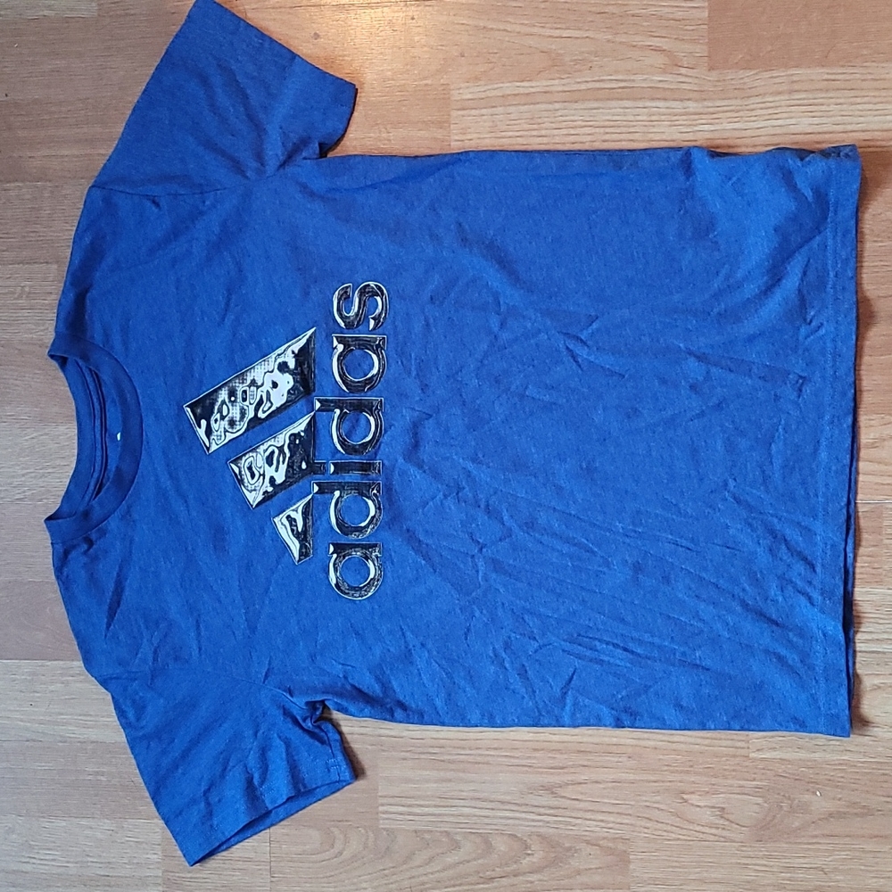 Adidas youth large blue tshirt